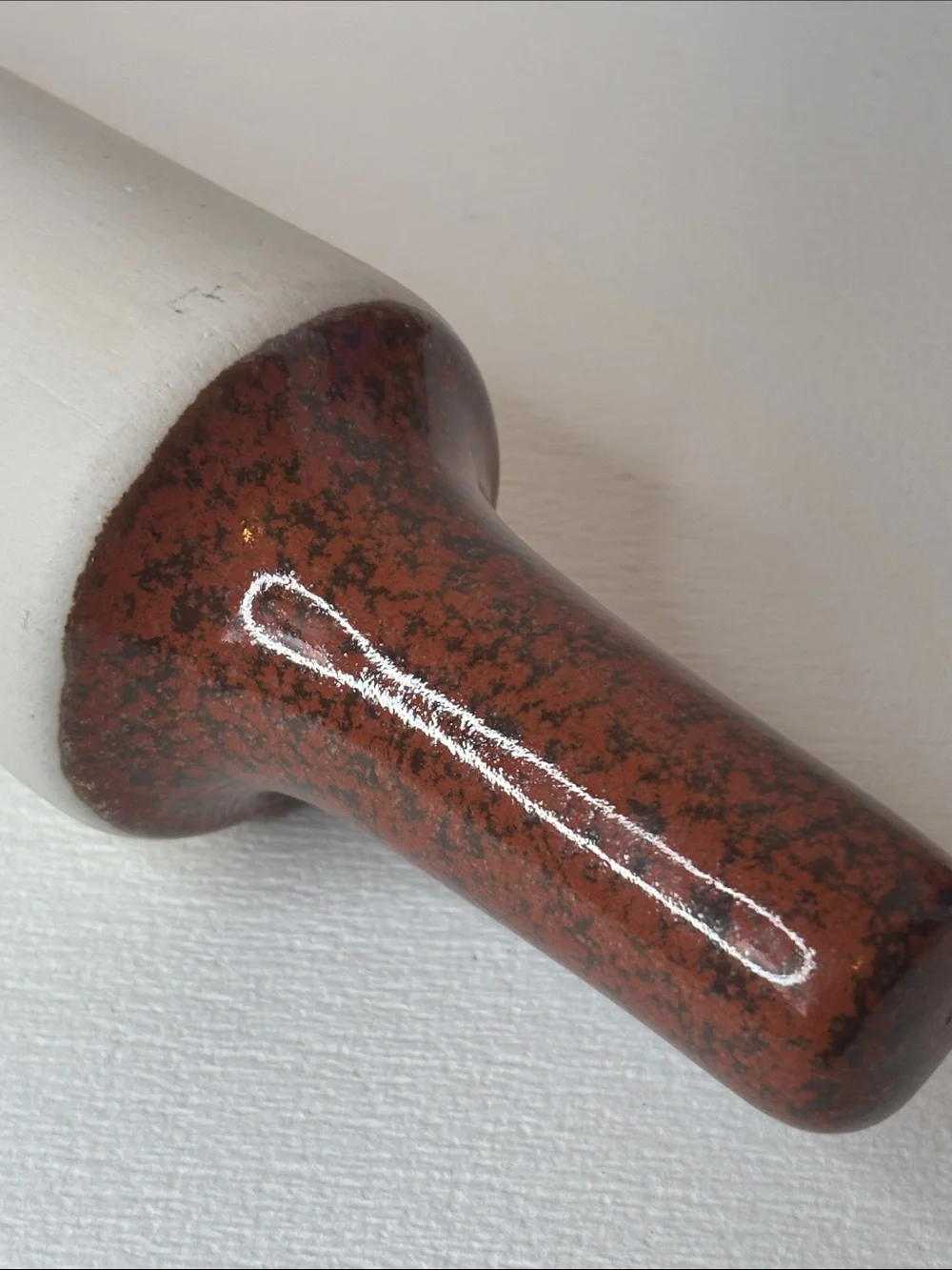Vintage Stoneware Bisque Finish Water Filled Rolling Pin